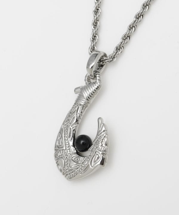 メンズフィッシュフックストーンネックレス(ONYX): 『Kahiko(カヒコ