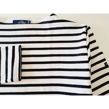 セントジェームス バスクシャツ ウエッソン ホワイト×ブラック NEIGE