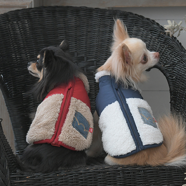 2025秋冬 EDWIN（ エドウィン）デニムポケット付切り替えフリース