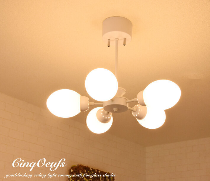 シーリングライト おしゃれ ペンダントライト 5灯 天井照明【eggshell