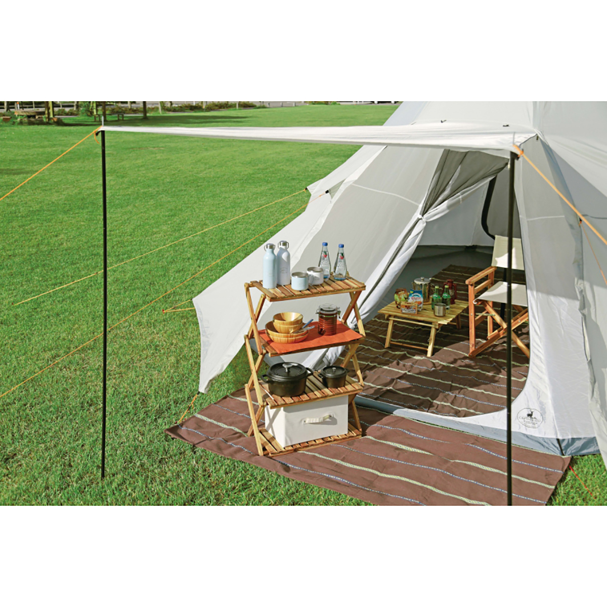 CSクラシックス 木製4段MOVEラック＜600＞ - アウトドア・キャンプ用品