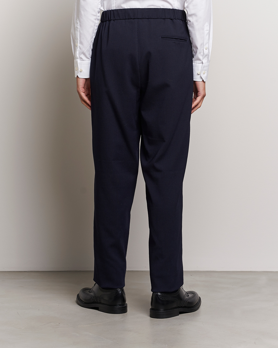 Giorgio Armani Wool Stretch Trousers Navy at CareOfCarl.com