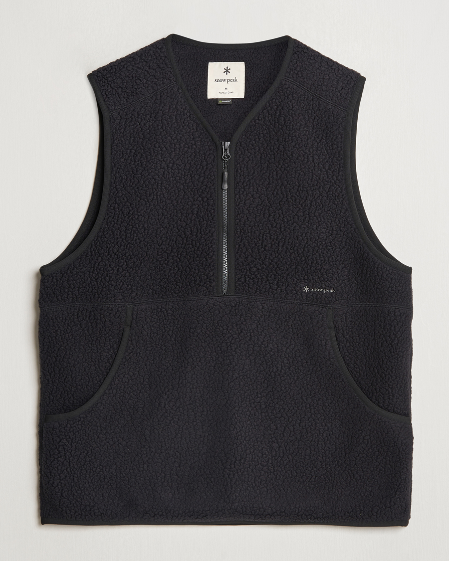 Snow Peak Thermal Boa Fleece Vest Black at CareOfCarl.com