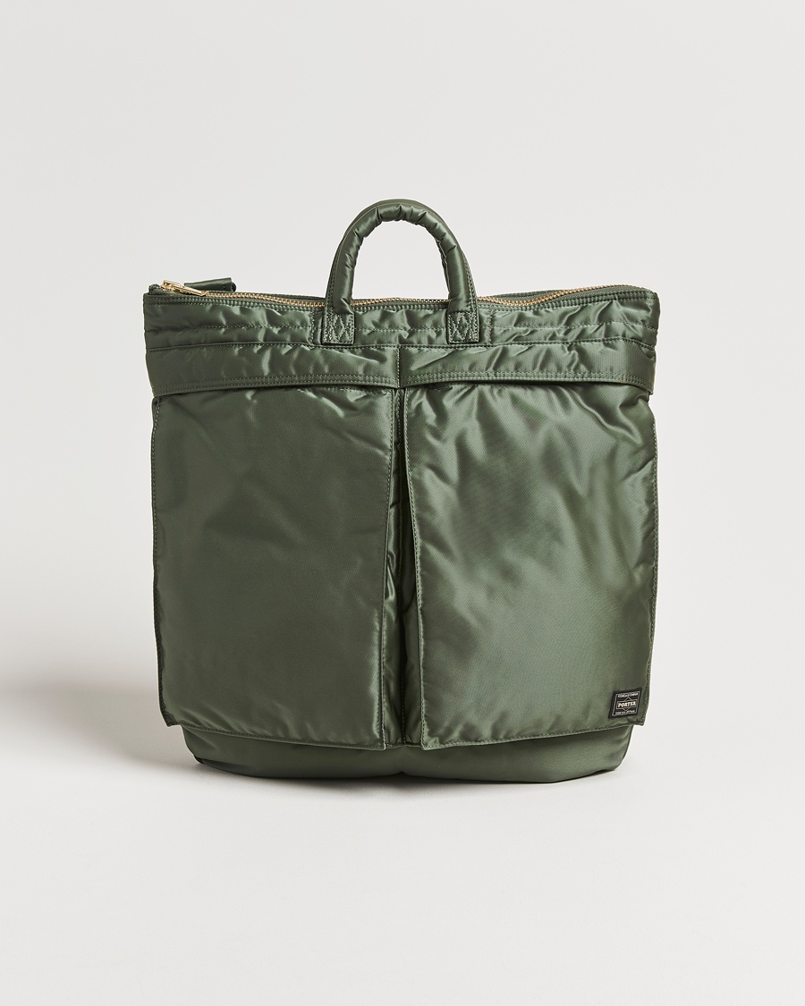 Porter-Yoshida & Co. Tanker Short Helmet Bag Sage Green at