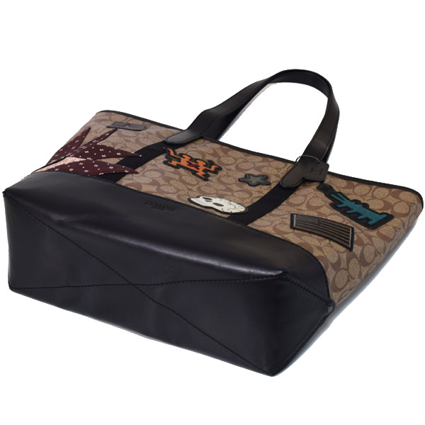 COACH】コーチ コーティングキャンバス カーフレザー キースヘリング