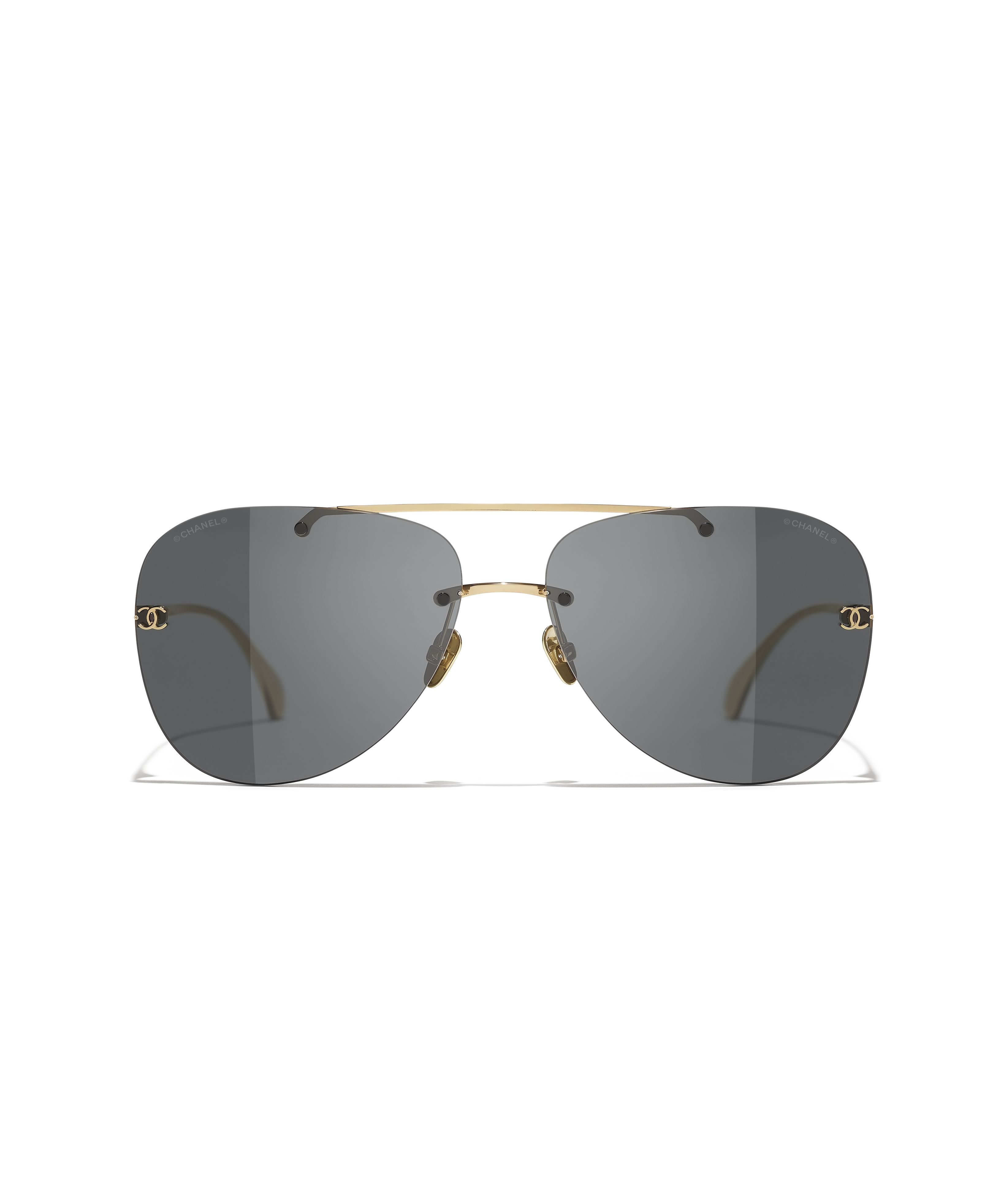 CHANEL Sunglasses: Pilot Sunglasses, titanium — Fashion | CHANEL