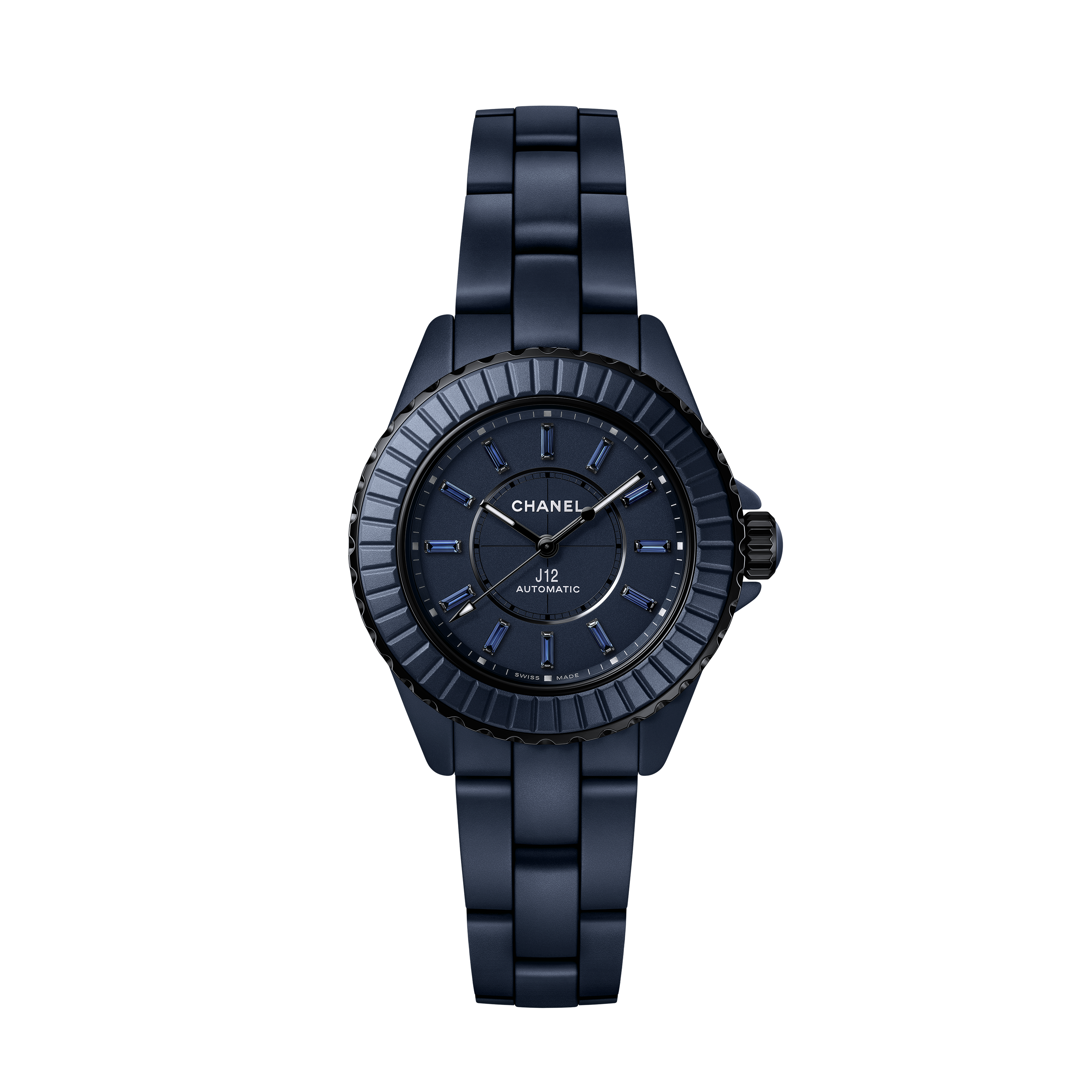 J12 Watch Caliber 12.2, 33 MM - Matte Blue Ceramic | CHANEL