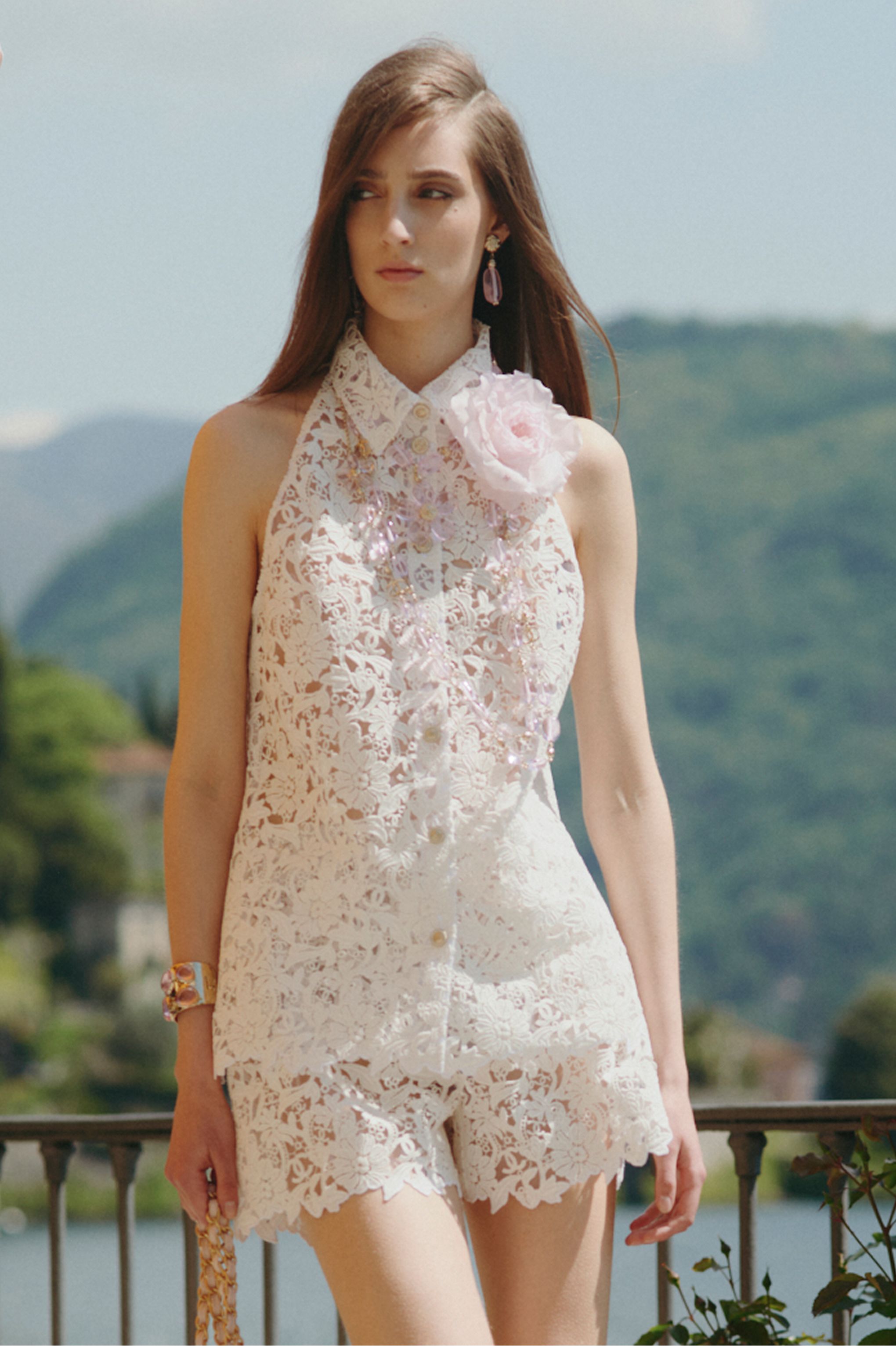 ブラウス - コットン ギピュール、ホワイト — ファッション | CHANEL