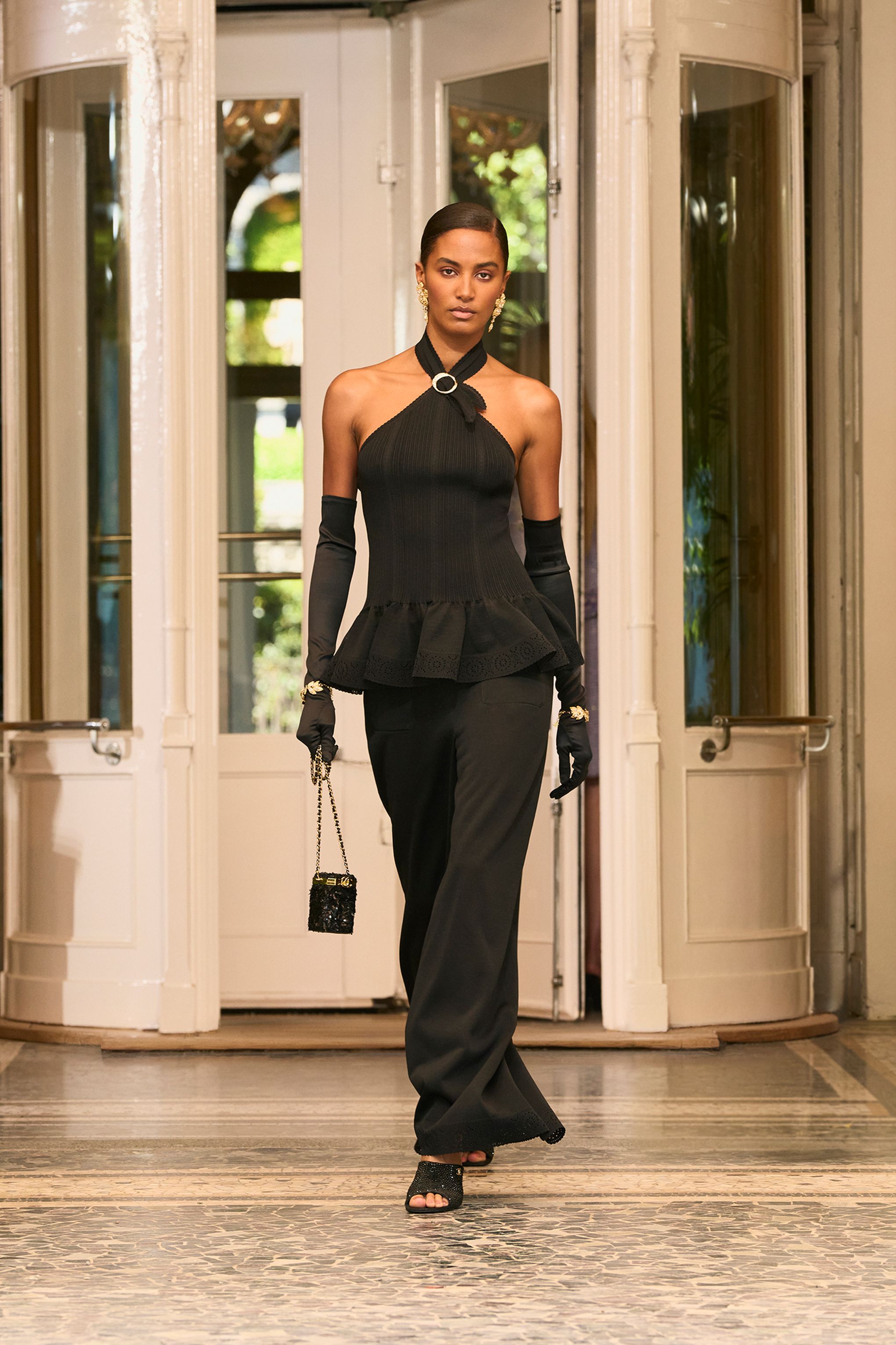 パンツ - シルク、ブラック — ファッション | CHANEL シャネル