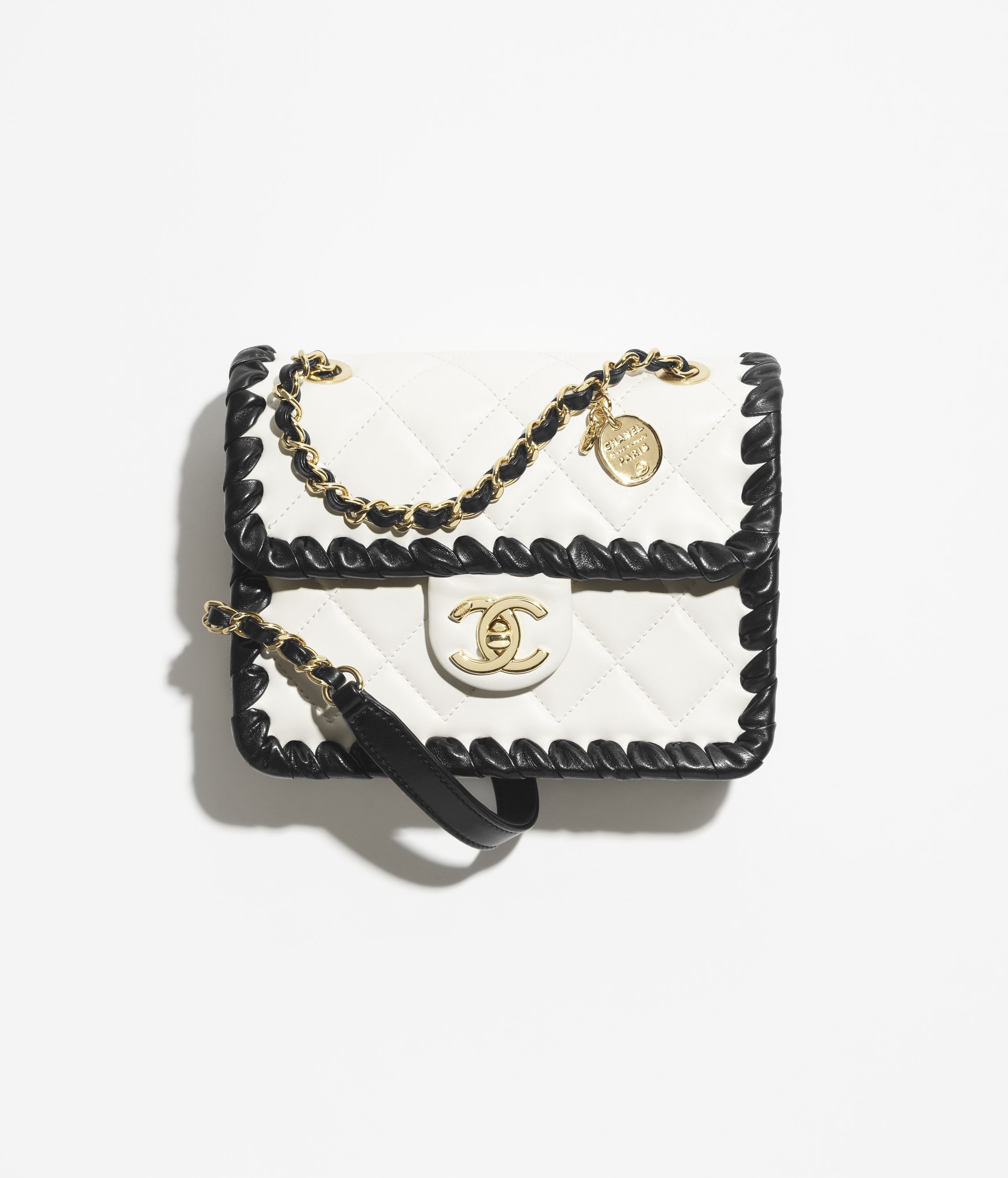 ボウ バレッタ - シルク ジャカード、エクリュ & ブラック