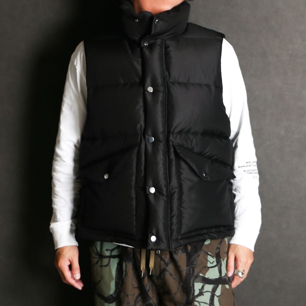 MARKAWARE - SILK DOWN VEST - BLACK / シルクタフタ - シルクダウン