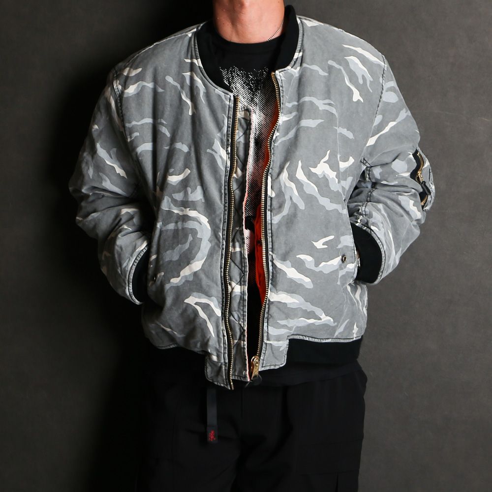 KAMIYA - Camouflage MA-1 - WHITE / カモフラージュ ミリタリー