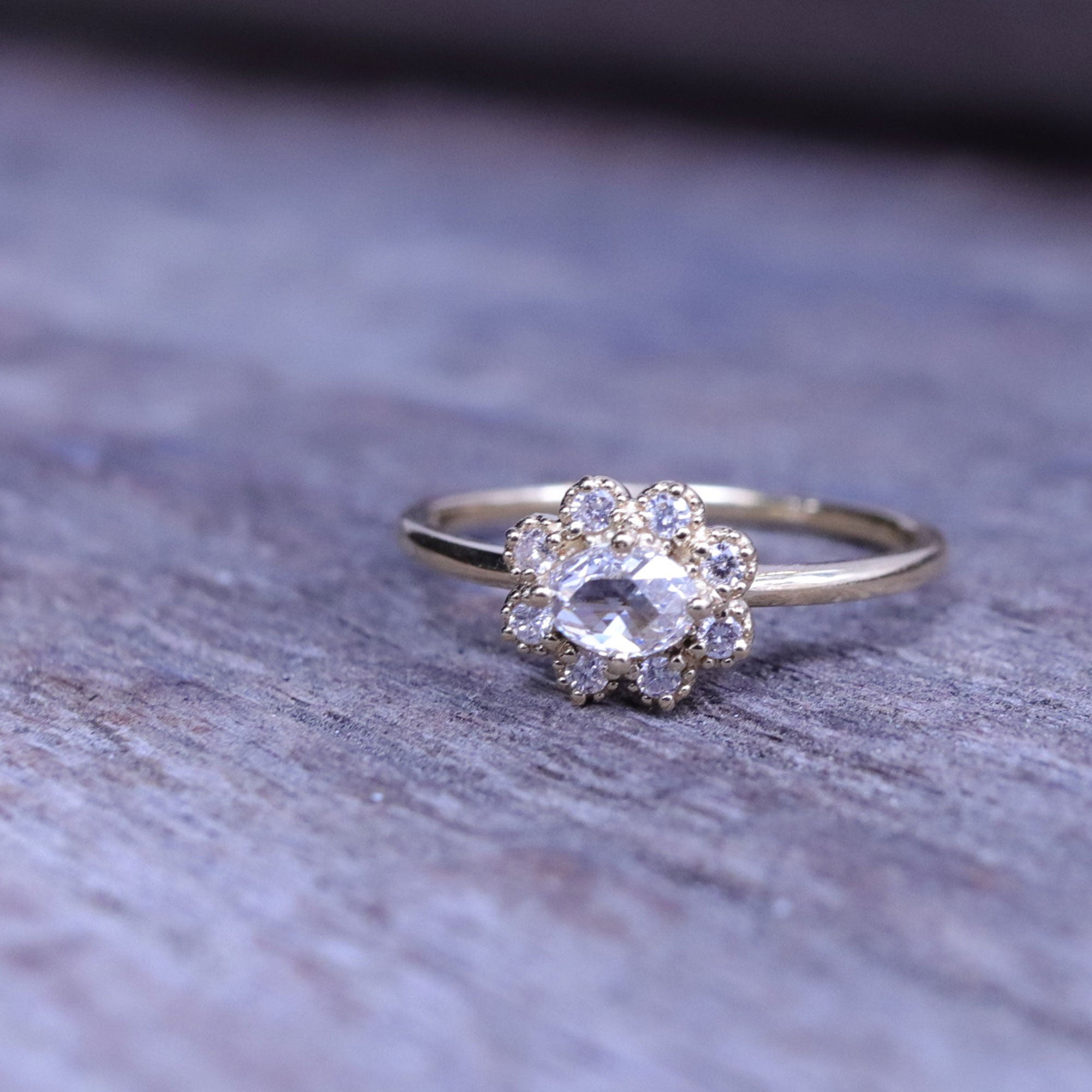 K18ローズカットダイヤリング – 宝石修飾工房波多ゑ