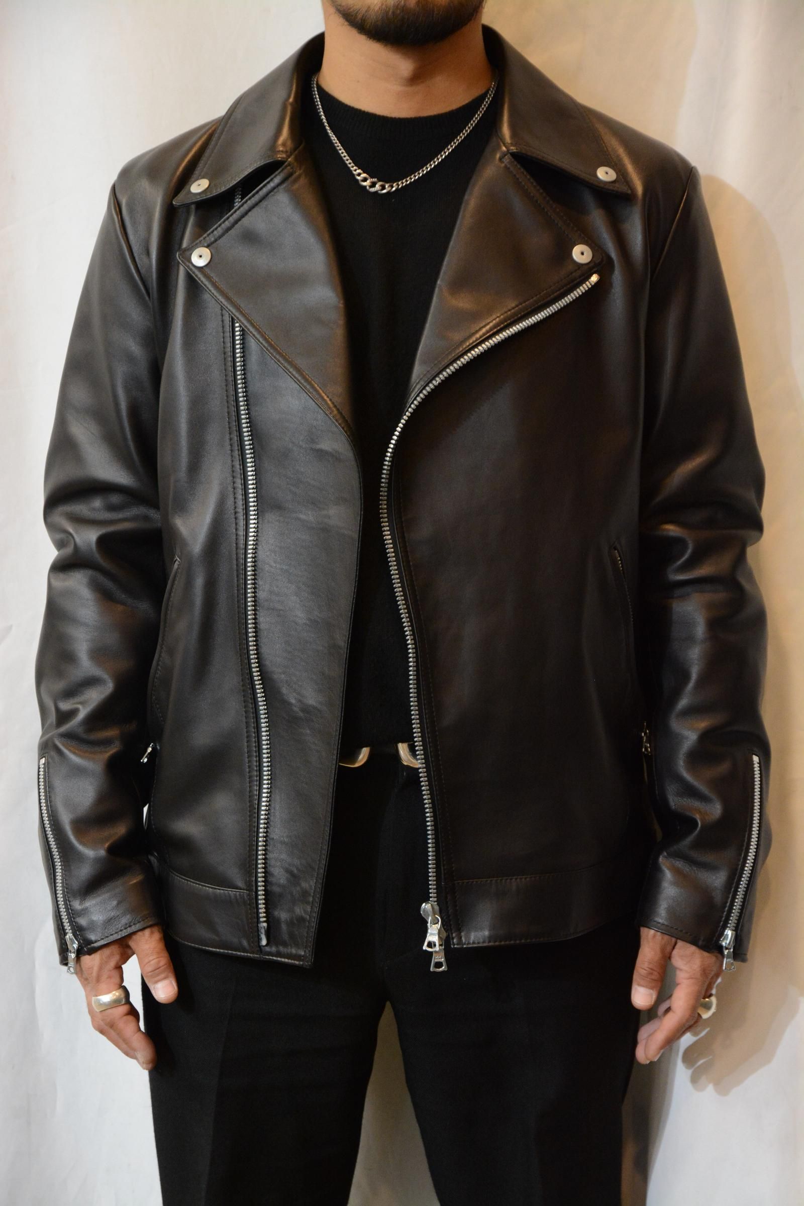 ISAMU KATAYAMA BACKLASH - スペインラムレザー ダブルライダース