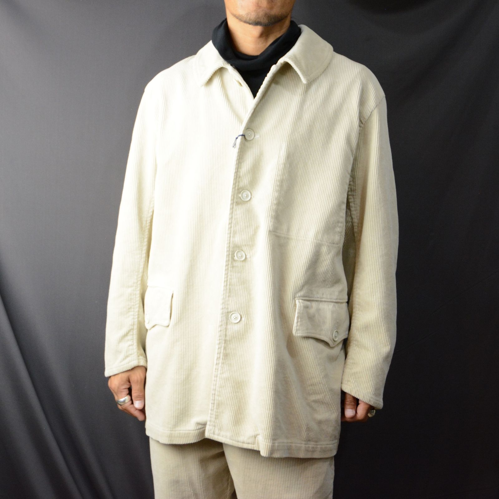 Porter Classic - CORDUROY FRENCH JACKET (OFF WHITE) コーデュロイ