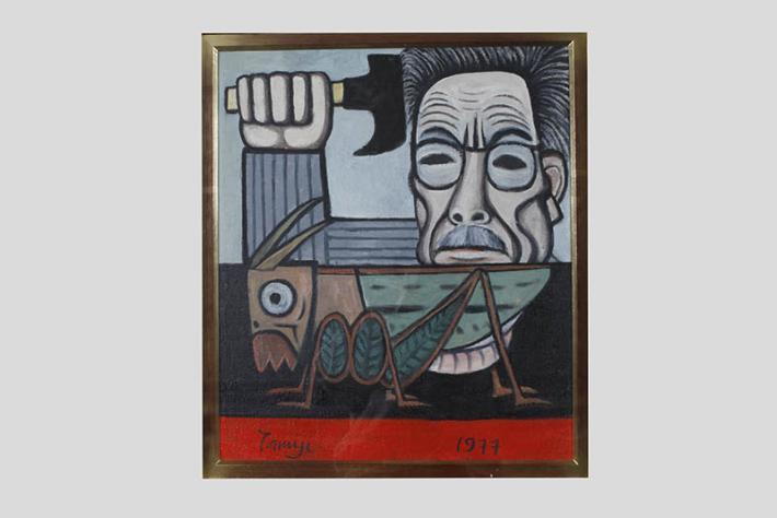 北川民次 (きたがわ たみじ) バッタ 銅版画 57/100 北川民次「バッタ