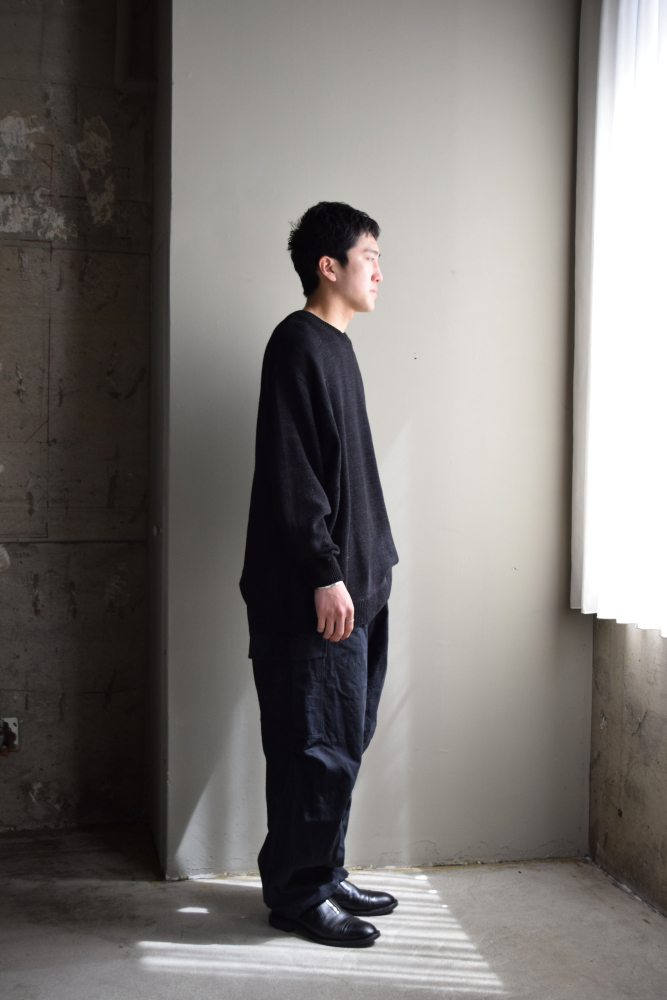 COMOLI (コモリ) ブラックドリル 6Pパンツ [BLACK]