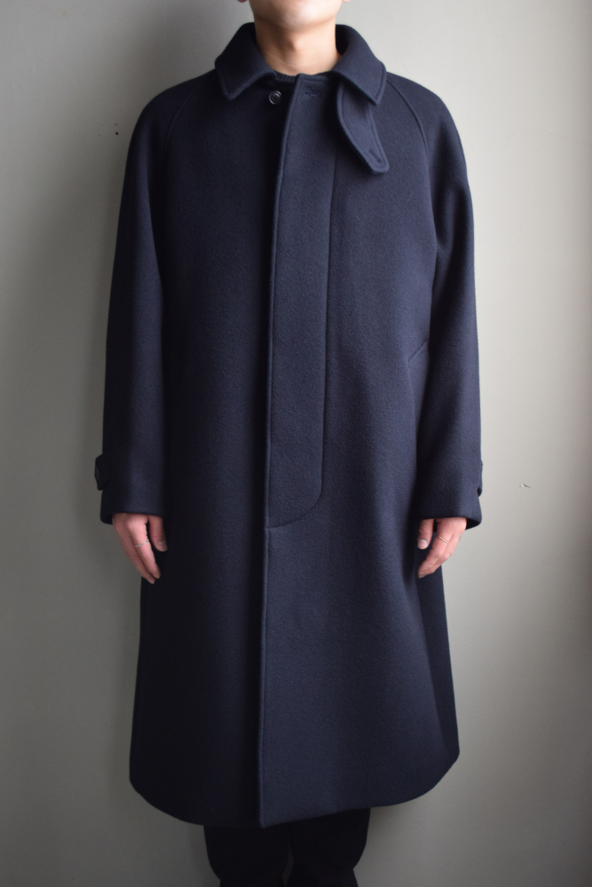 ANOTHER OFFICE (アナザーオフィス) Legacy Balmacaan Coat [Dark Navy]