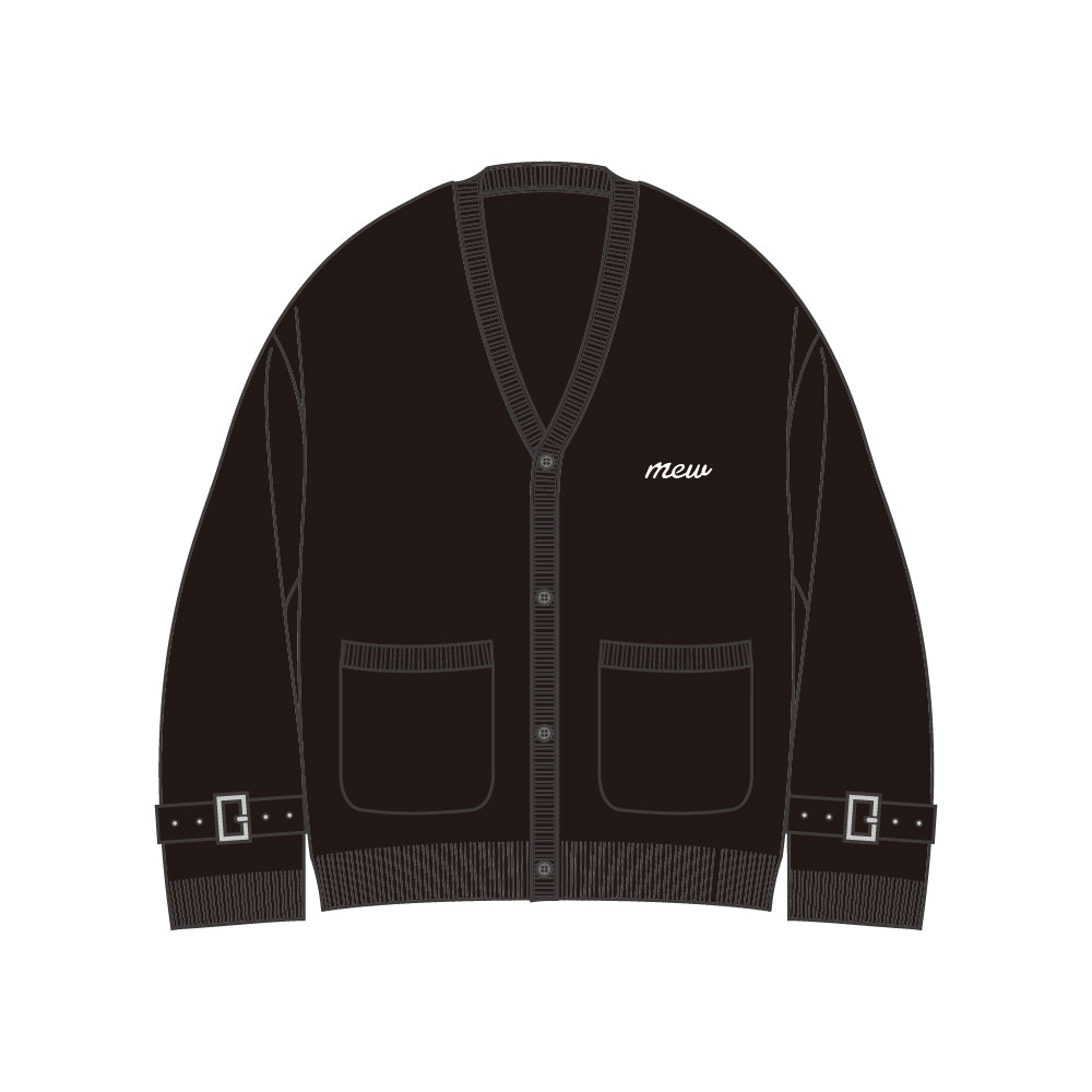 mew】ベルトカーディガン(BLK)
