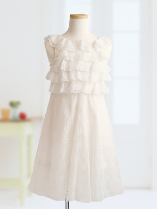 メゾピアノ 総レースのフリルが可愛いワンピース 130 / ブランド