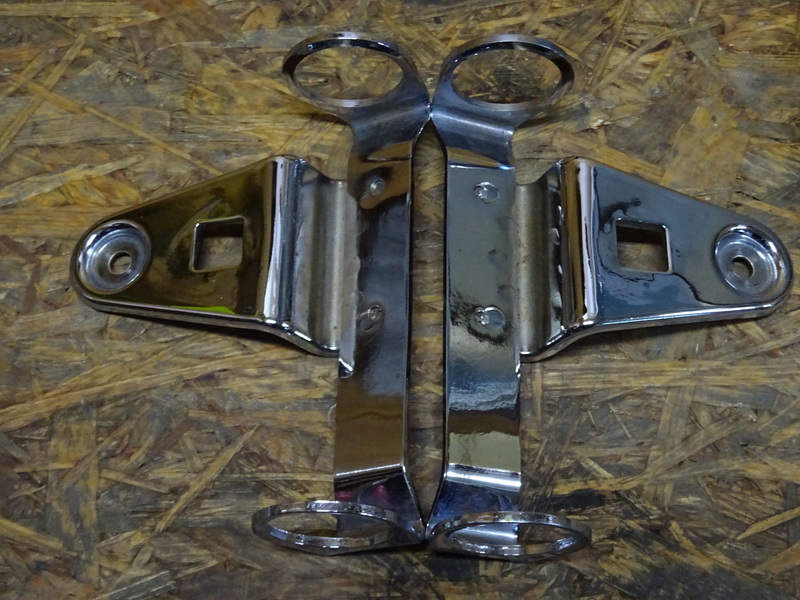 gs400 当時物 SUZUKI 純正ヘッドライト ステー 塗り替え無し gs400