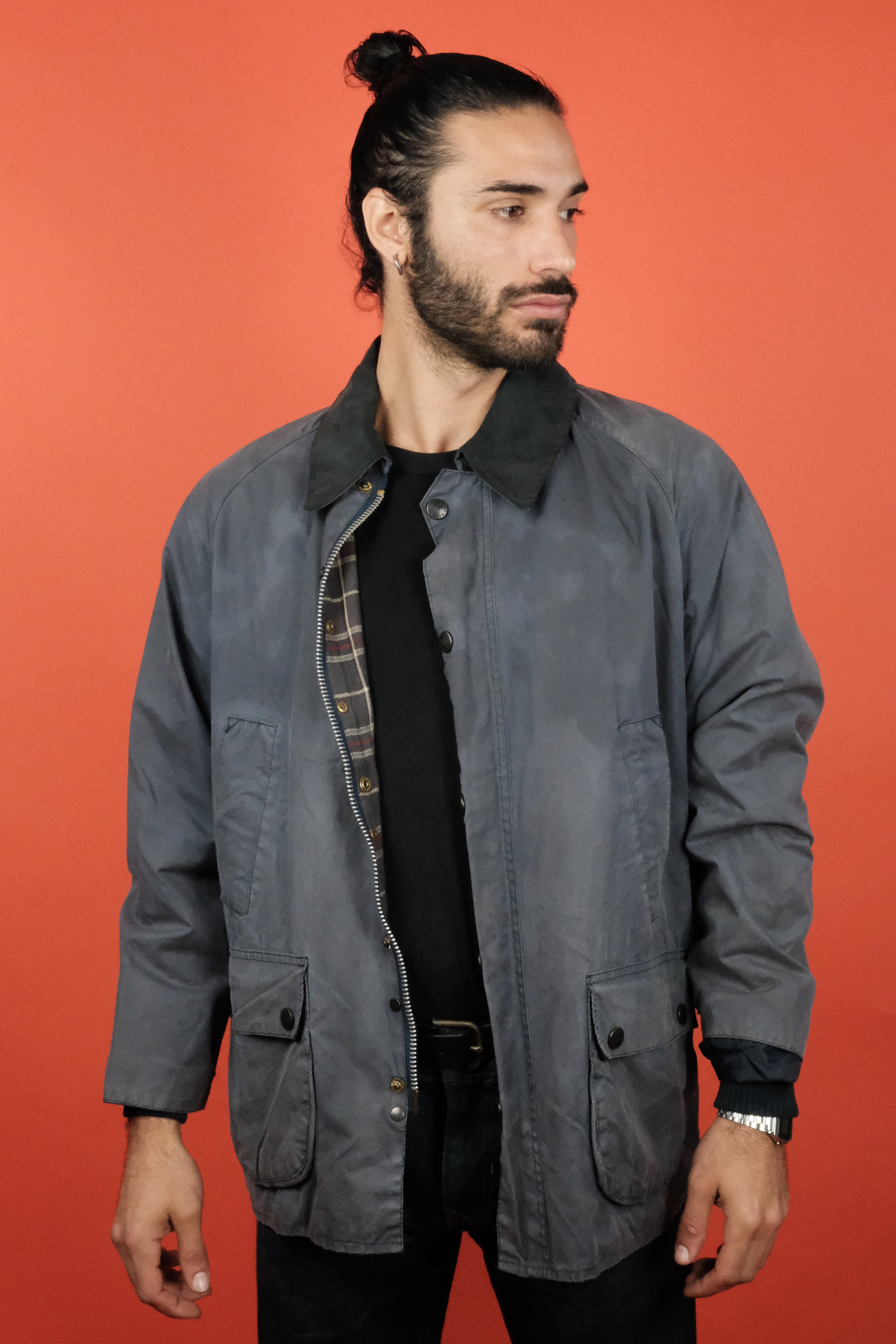 Barbour Bedale Jacket Sun Faded no wax Jacket ~ Vintage Store