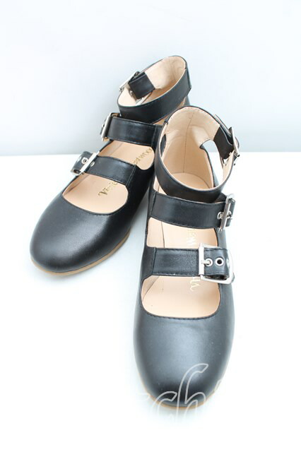 ヴィヴィアンウエストウッド ×メリッサ 3連ストラップパンプス 黒