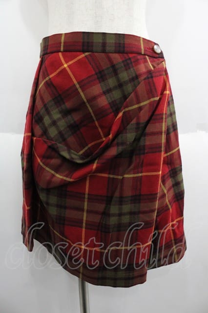 ヴィヴィアンウエストウッド 中古 / タータンチェックフロントドレープ