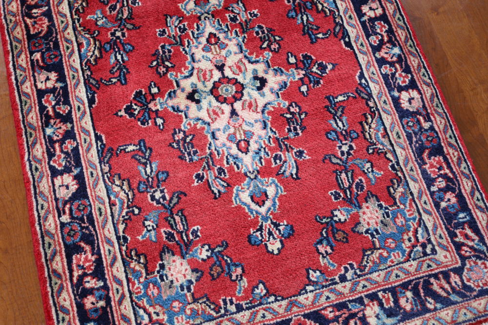 ペルシャ絨毯（ヴィンテージ）玄関マット 赤・ハマダン産｜クラフトワーク