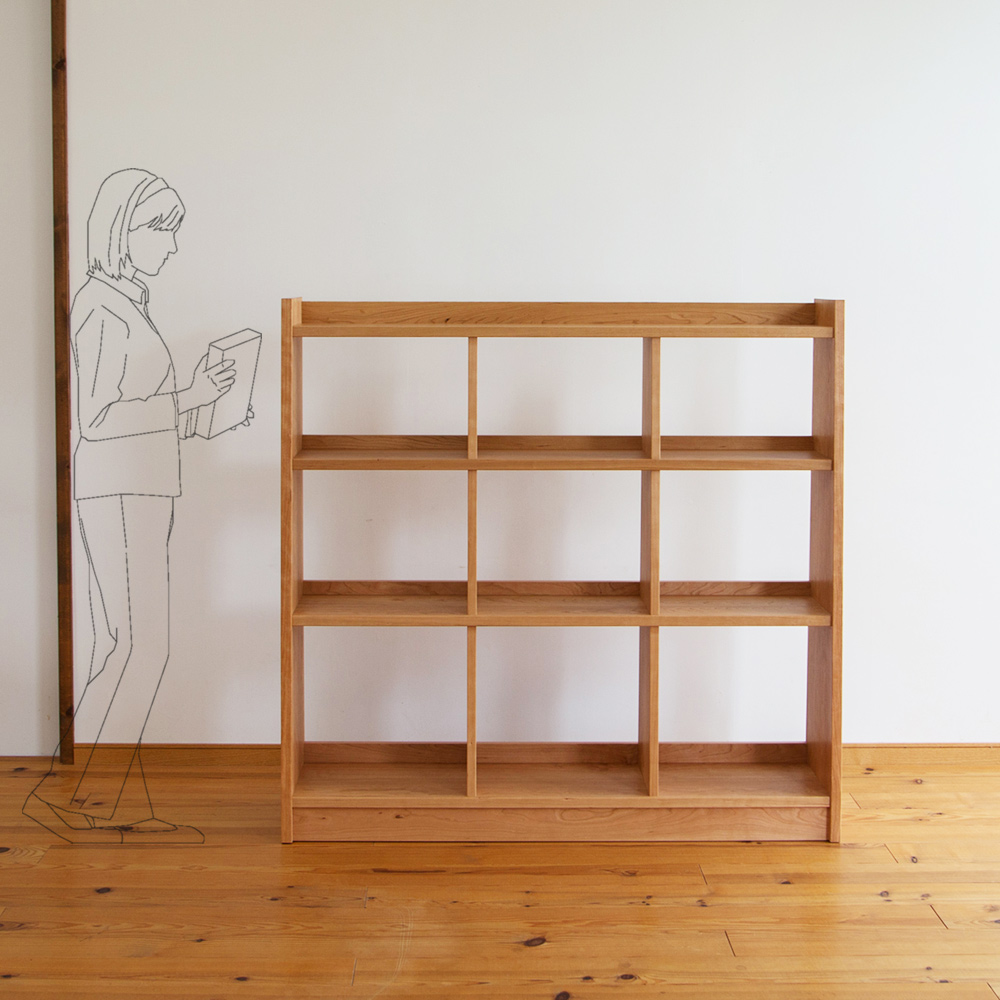 オーダー家具・C-489 ブラックチェリーの特注絵本棚