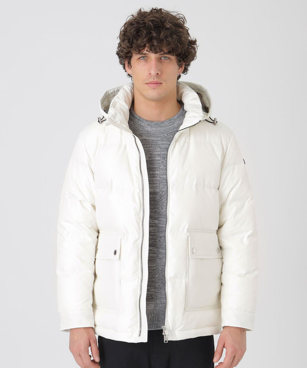 クレストブリッジチェックコンビショートダウン（ブルゾン）｜BLACK