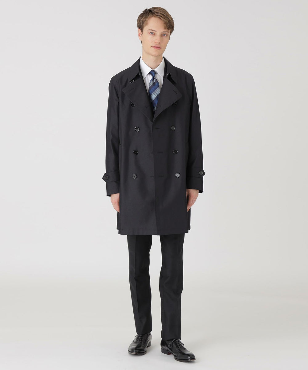 一部店舗限定】ギャバジンダブルトレンチコート（コート）｜BLACK