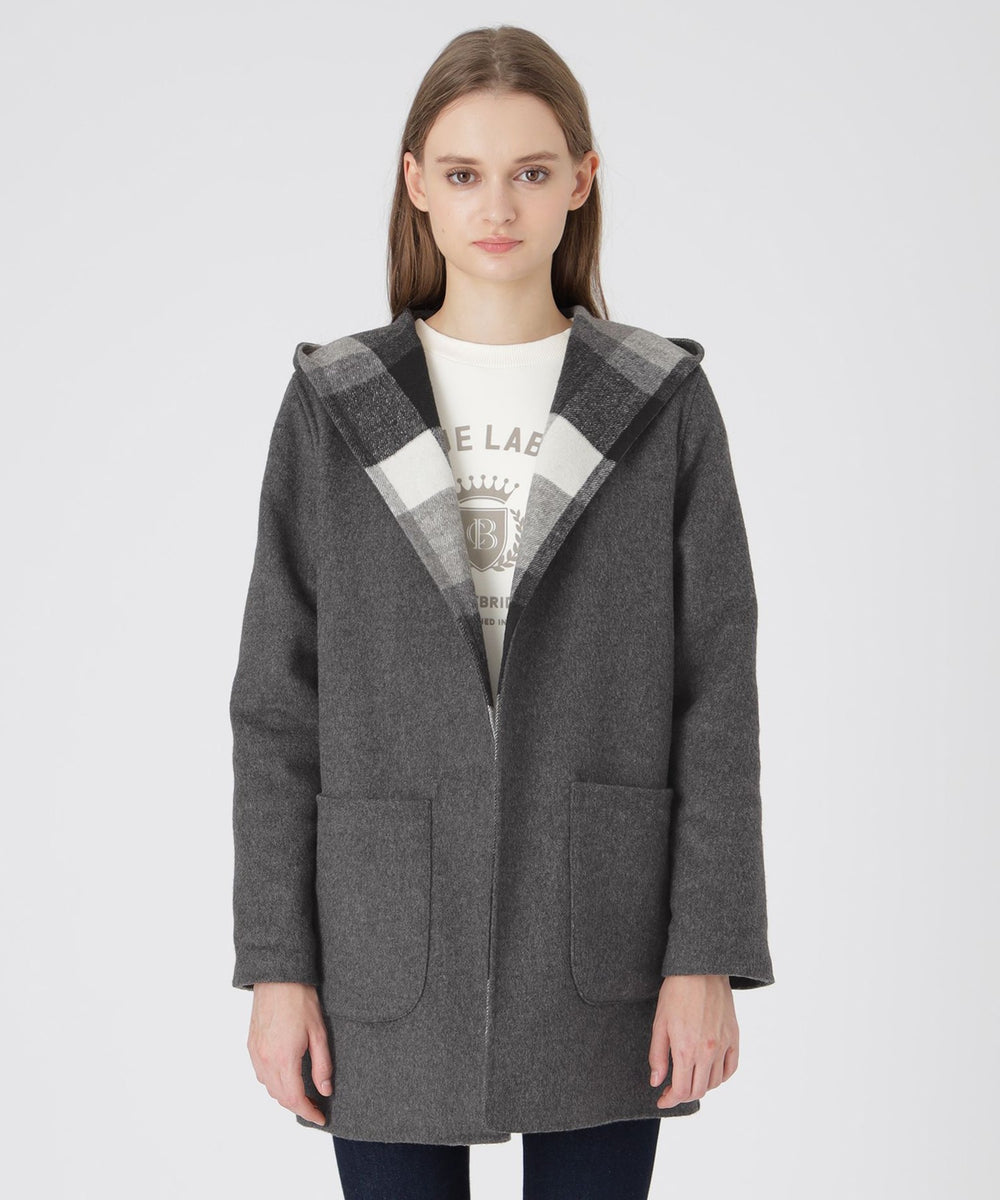 クレストブリッジチェックリバーポリウールコーディガン（コート