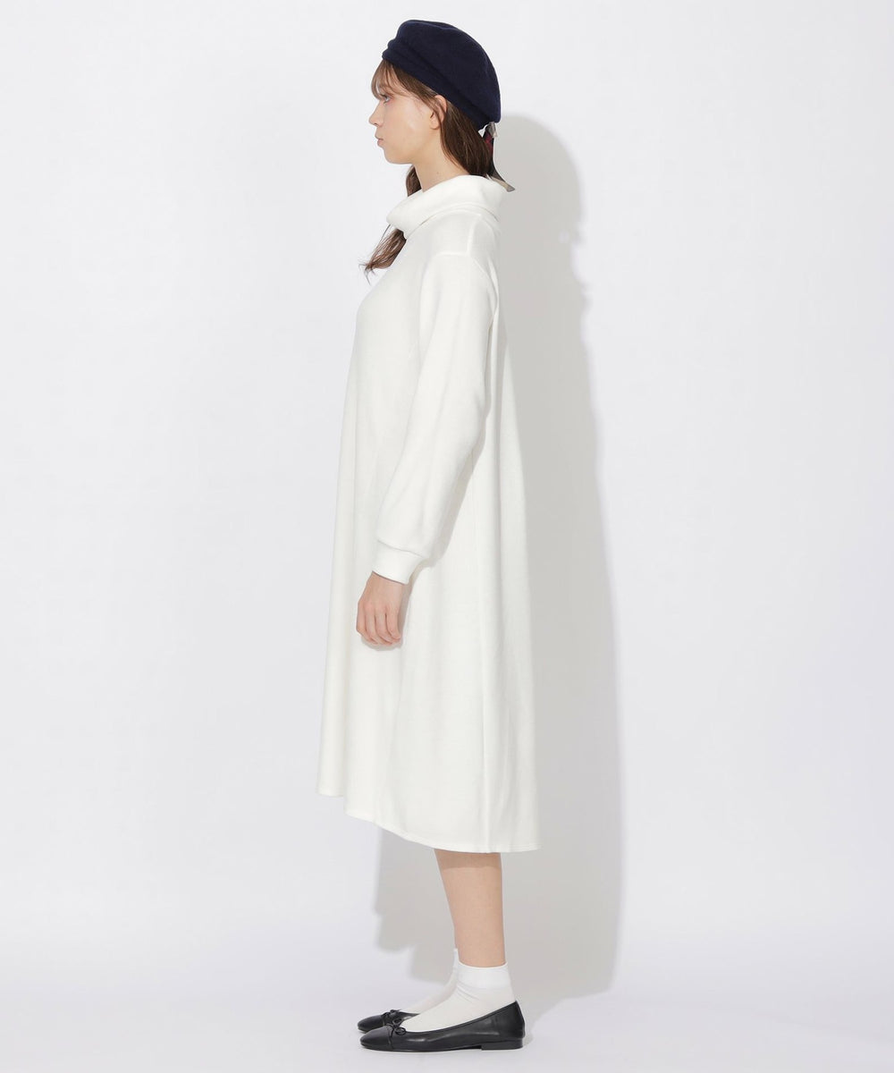 Meシリーズ】バックチェック切替タートルワンピース（ドレス）｜CB