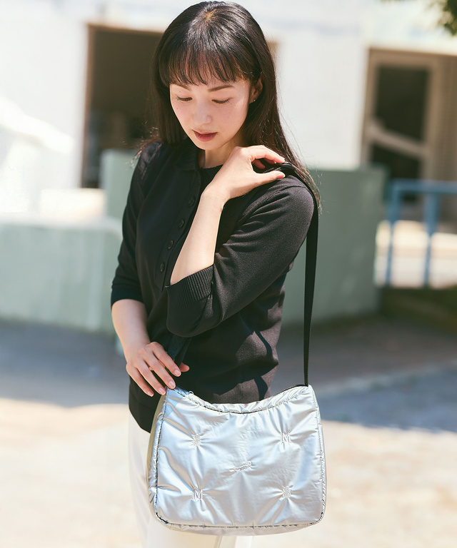 レディース ロゴ刺繍 パデッド ショルダーバッグ通販 [2008-55803