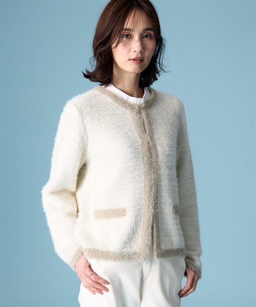 リネンブレンドロングカーディガン A/C DESIGN BY ALPHA CUBIC｜クロス