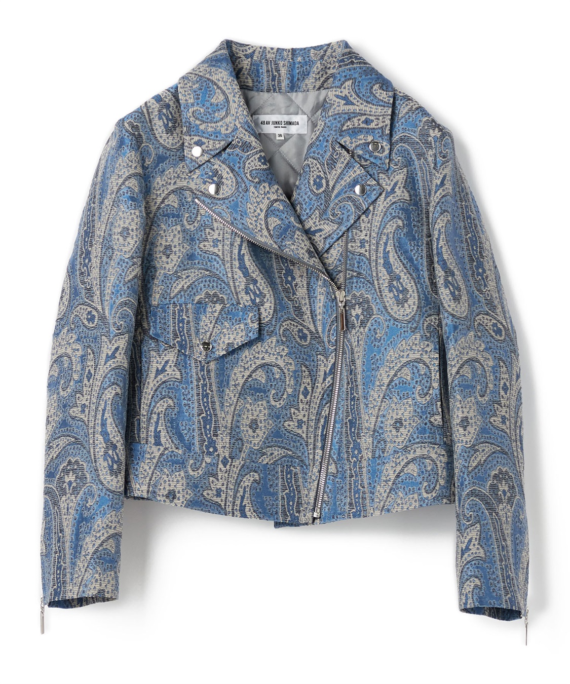 ペイズリー柄ライダースジャケット 49AV JUNKO SHIMADA｜クロスプラス