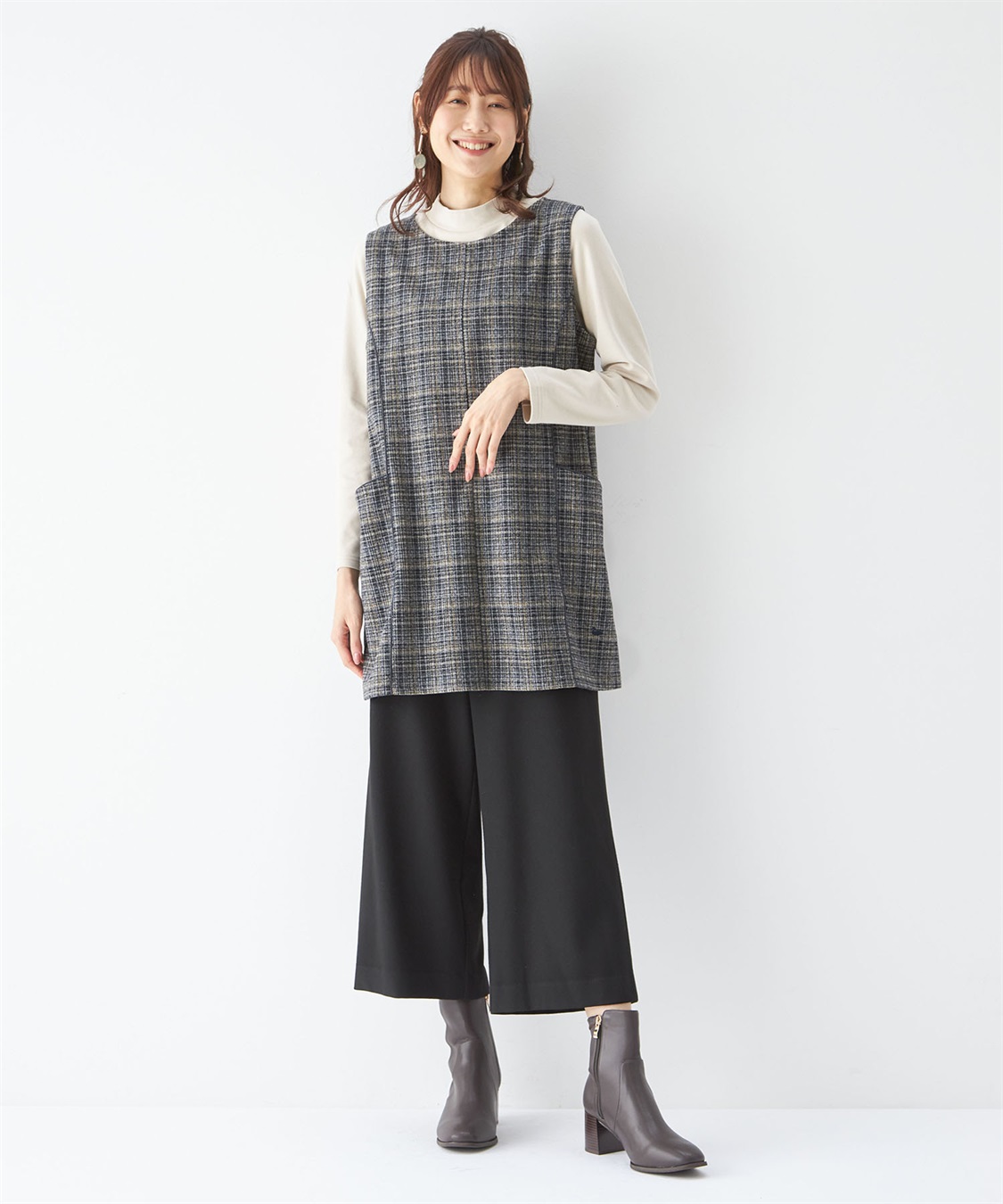 ツイードジャンパードレス DECOY｜クロスプラス公式通販サイト