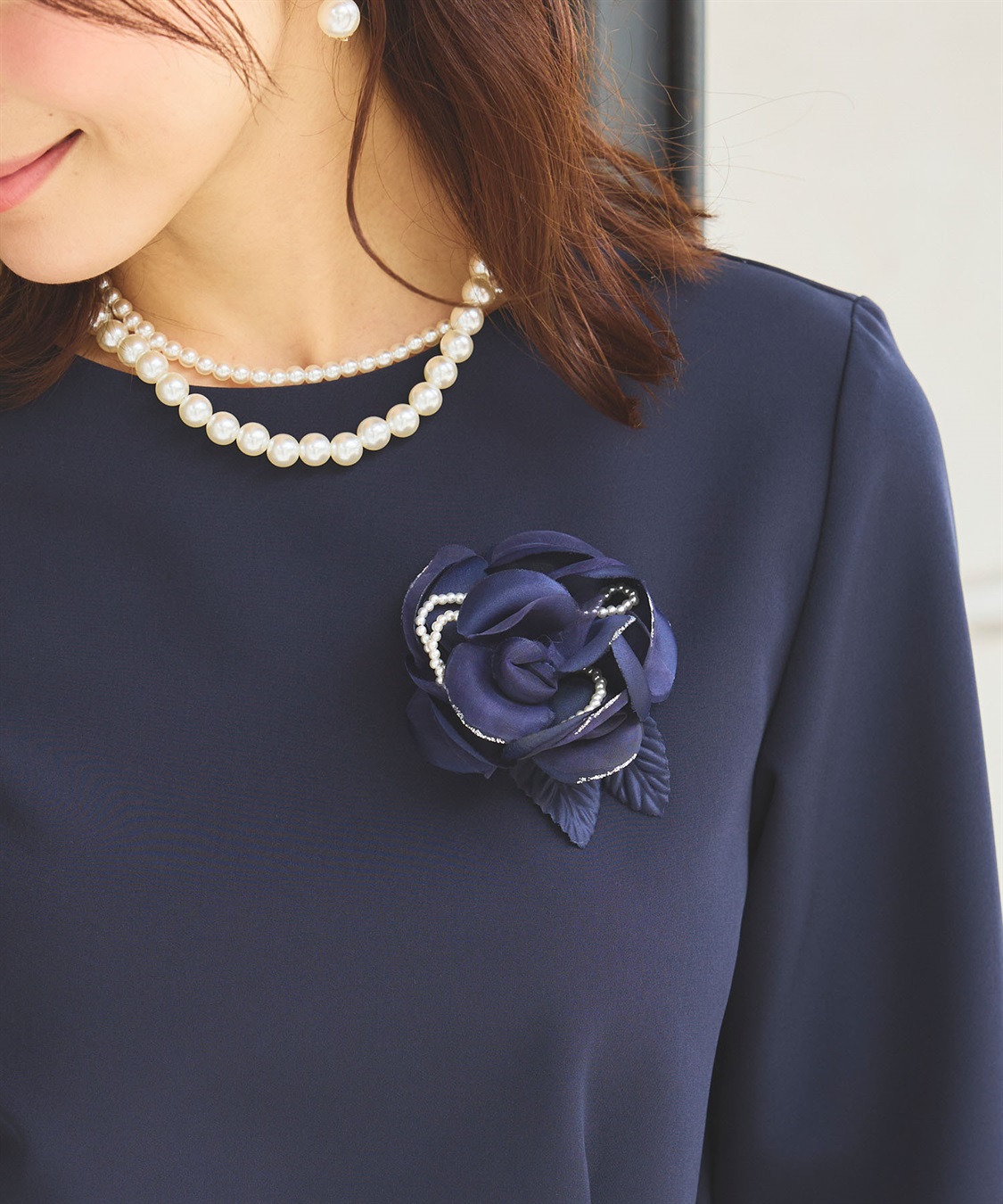 正解 バッグビジュー2連パールネックレス【CF/クロスファンクション