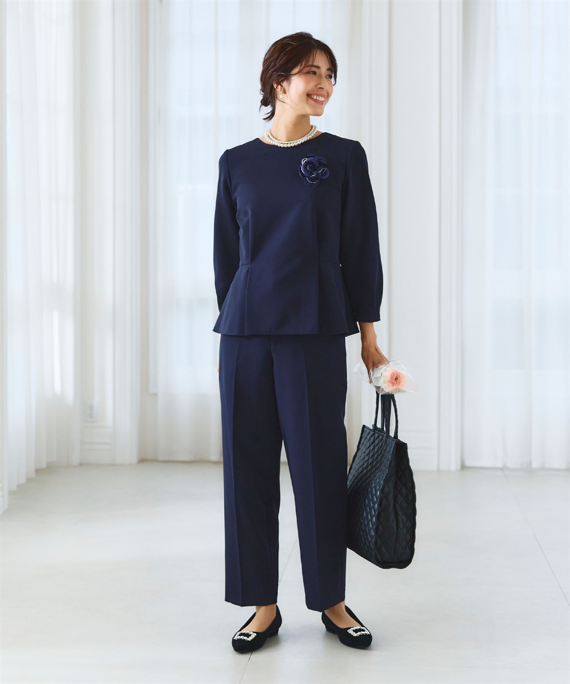 2点セット】《洗える・ストレッチ・シワになりにくい》正解 ペプラム