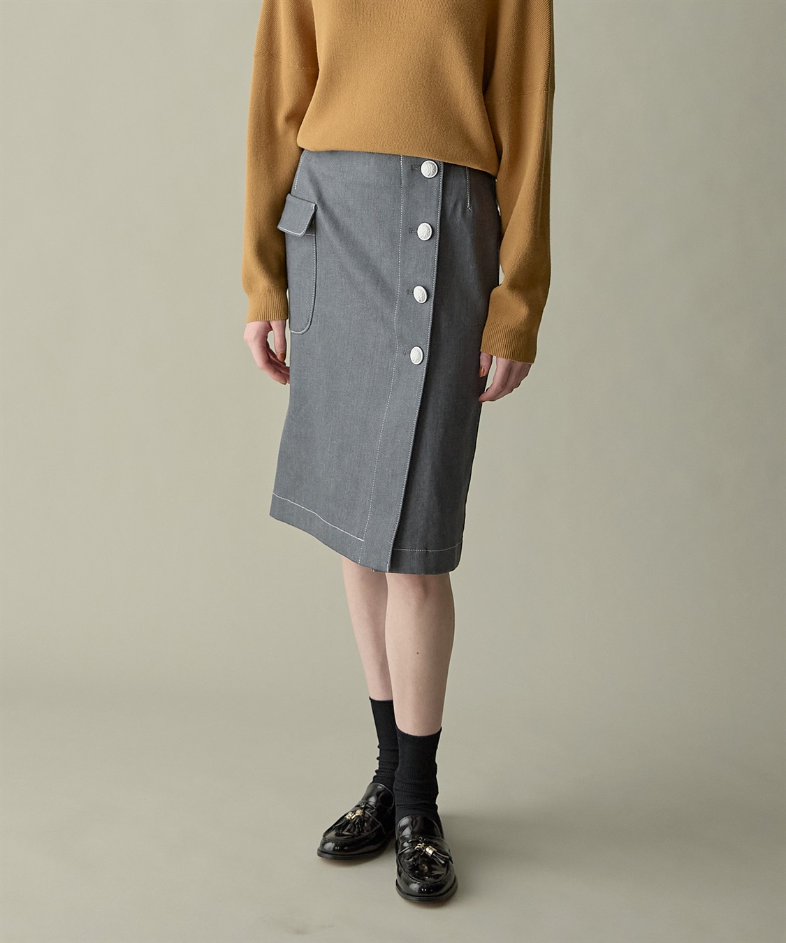 デニムラップタイトスカート 49AV JUNKO SHIMADA｜クロスプラス公式