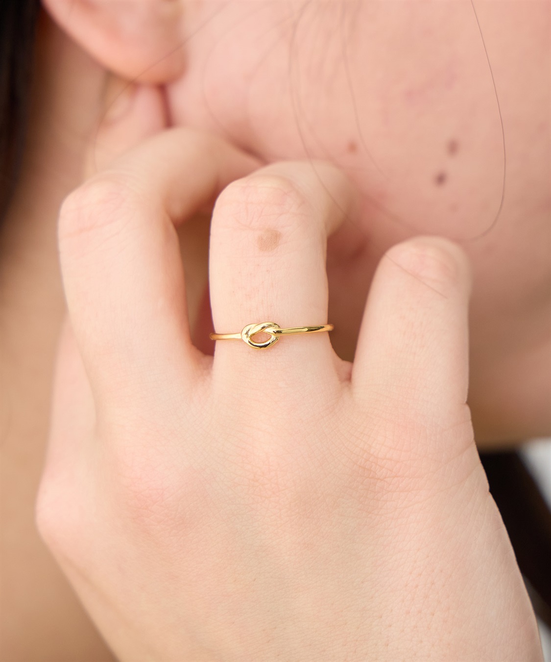 anyfee/プラスサイズ】ニッケルフリーノットリング《金属アレルギー