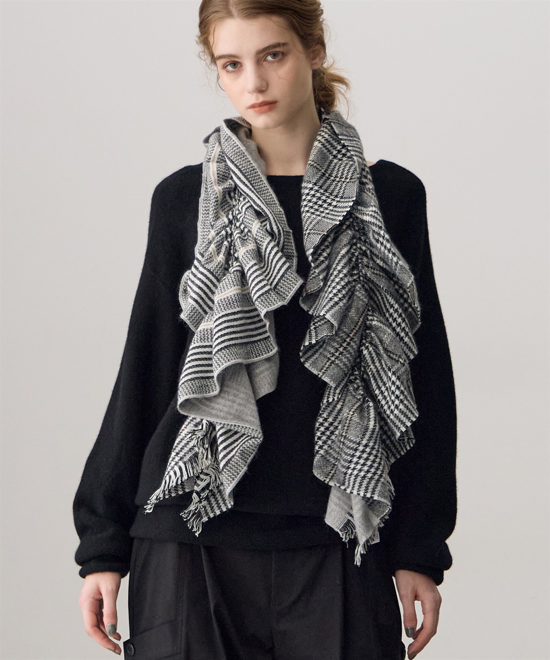 グレンチェック柄ストール ATSURO TAYAMA｜クロスプラス公式通販サイト