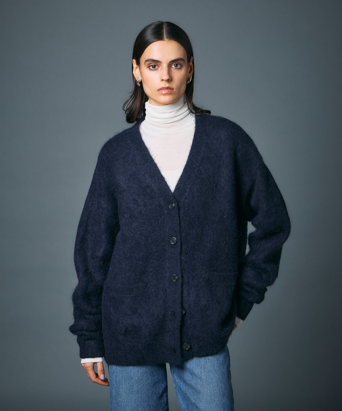 アルパカシャギーニットカーディガン N.O.R.C｜クロスプラス公式通販サイト