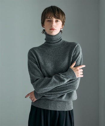 CASHMERE100%】カシミヤタートルネックニット N.O.R.C｜クロスプラス