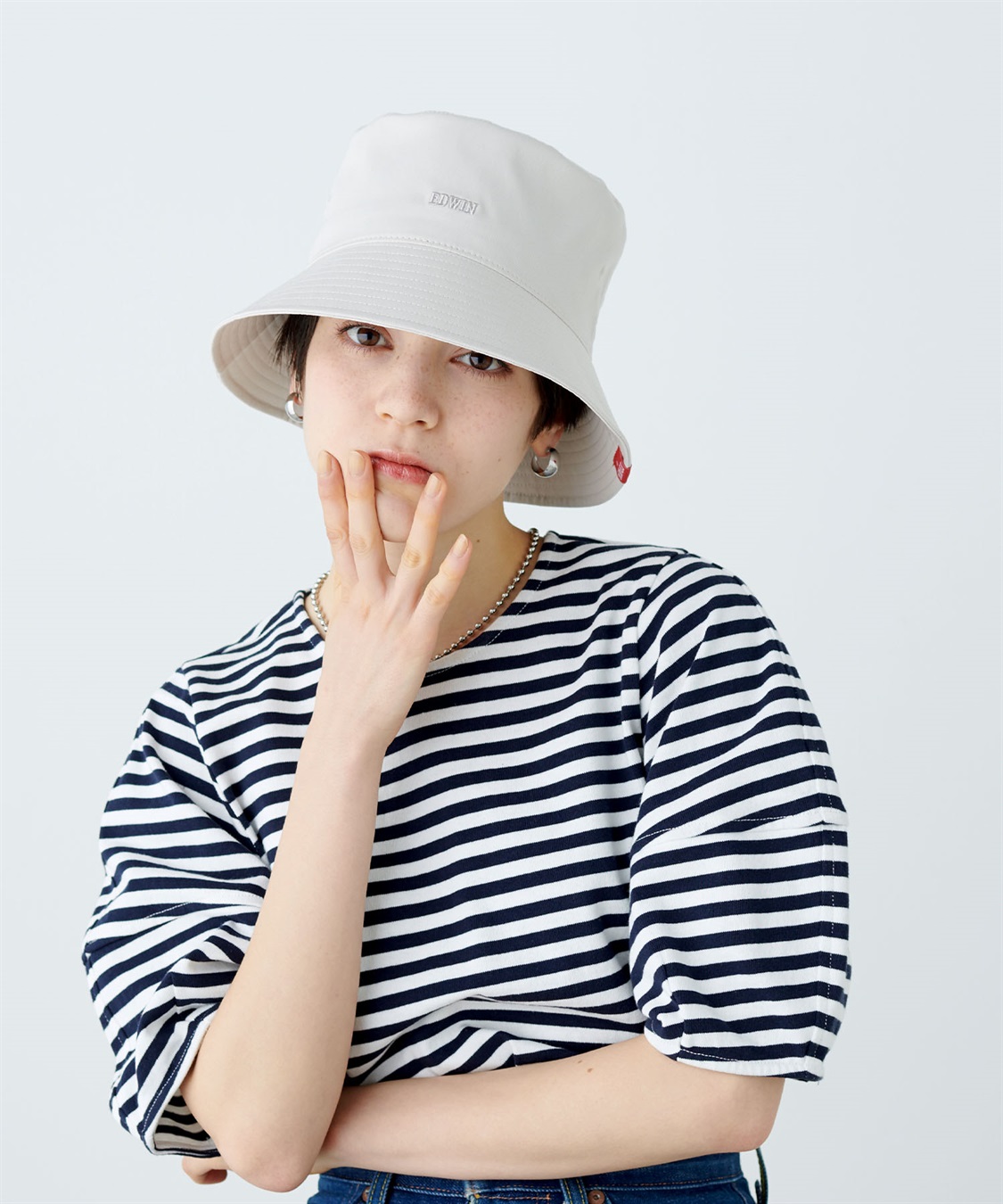 EDWIN / エドウィン】ロゴ刺繍ツイルバケットハット Life Style by