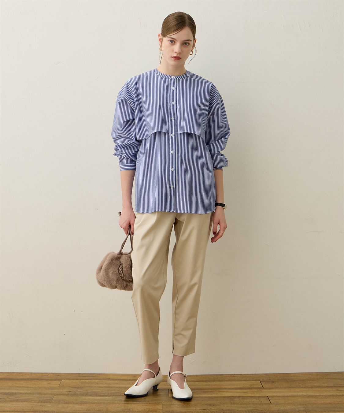 レイヤード風ストライプブラウス LE SOUK HOLIDAY｜クロスプラス公式