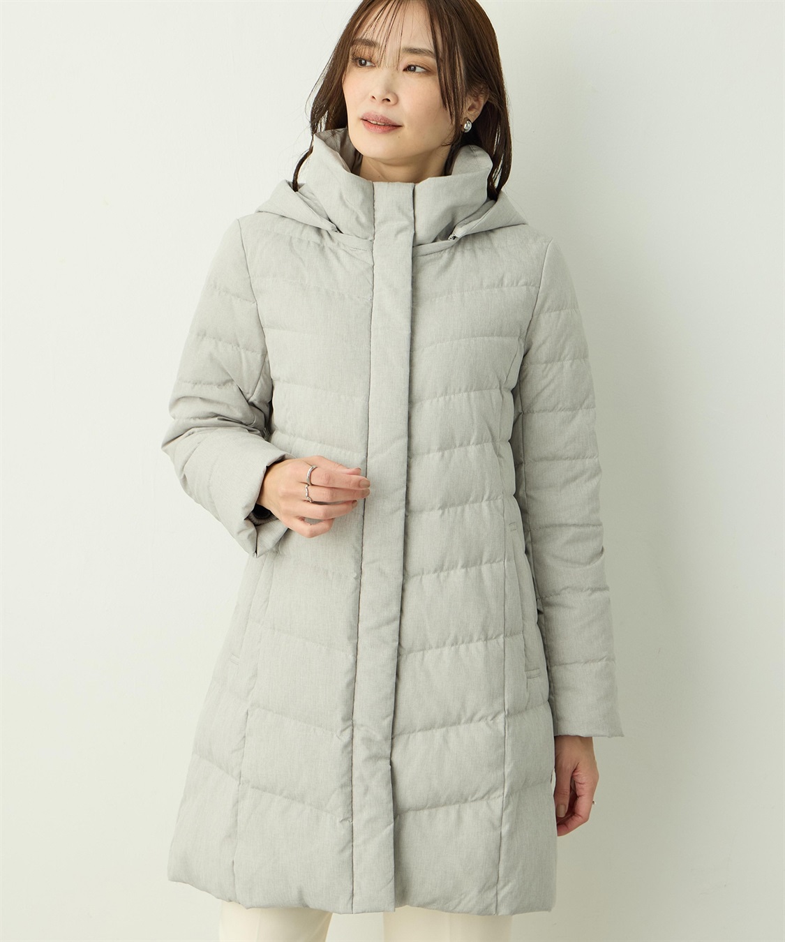 ロングダウンコート【はっ水・フード取り外し可】 A/C DESIGN BY ALPHA