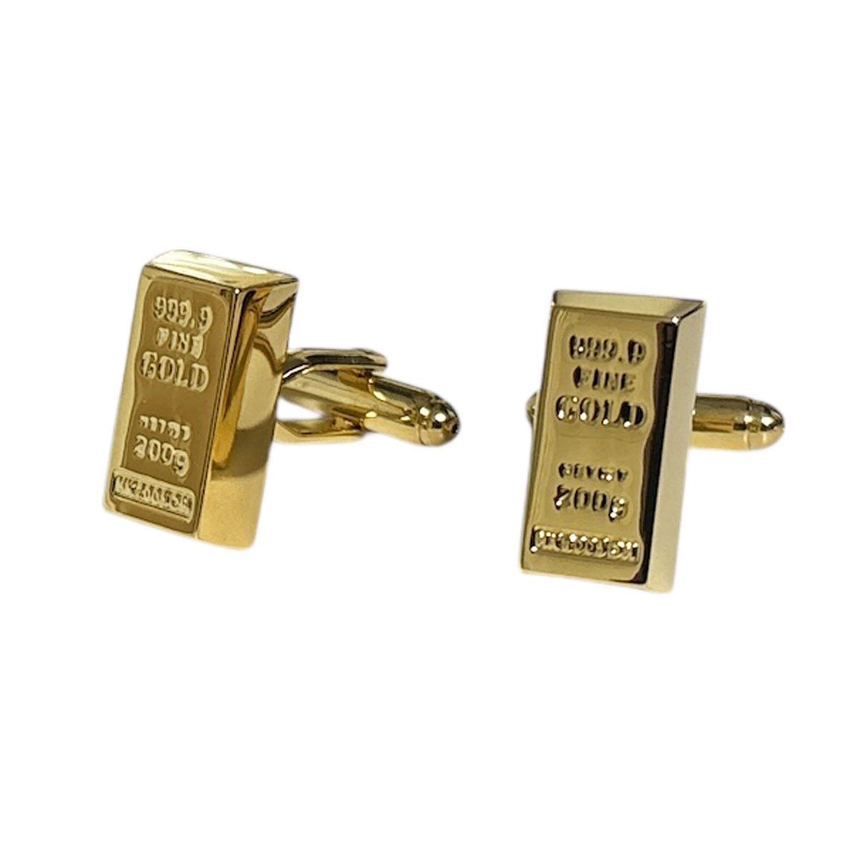 ゴールドインゴットカフスボタン（カフリンクス）