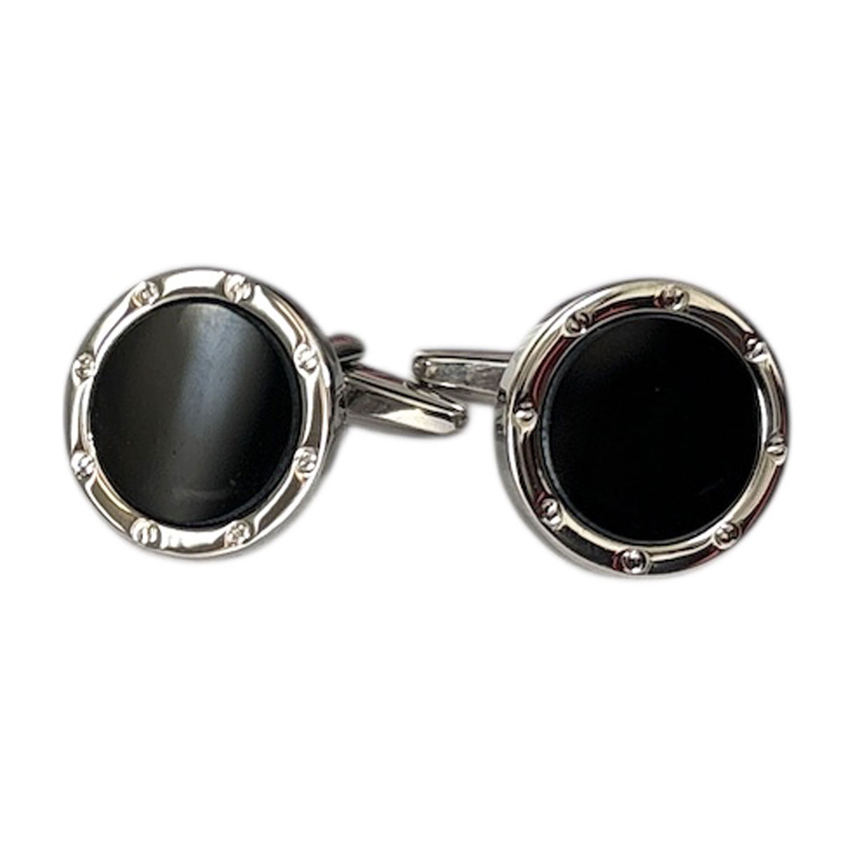 ブラックオニキス・カフスボタン（カフリンクス）